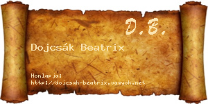Dojcsák Beatrix névjegykártya